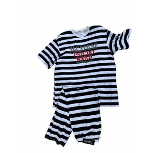 Vintage Alcatraz Psycho Ward Striped Costume Set XXL Deadstock